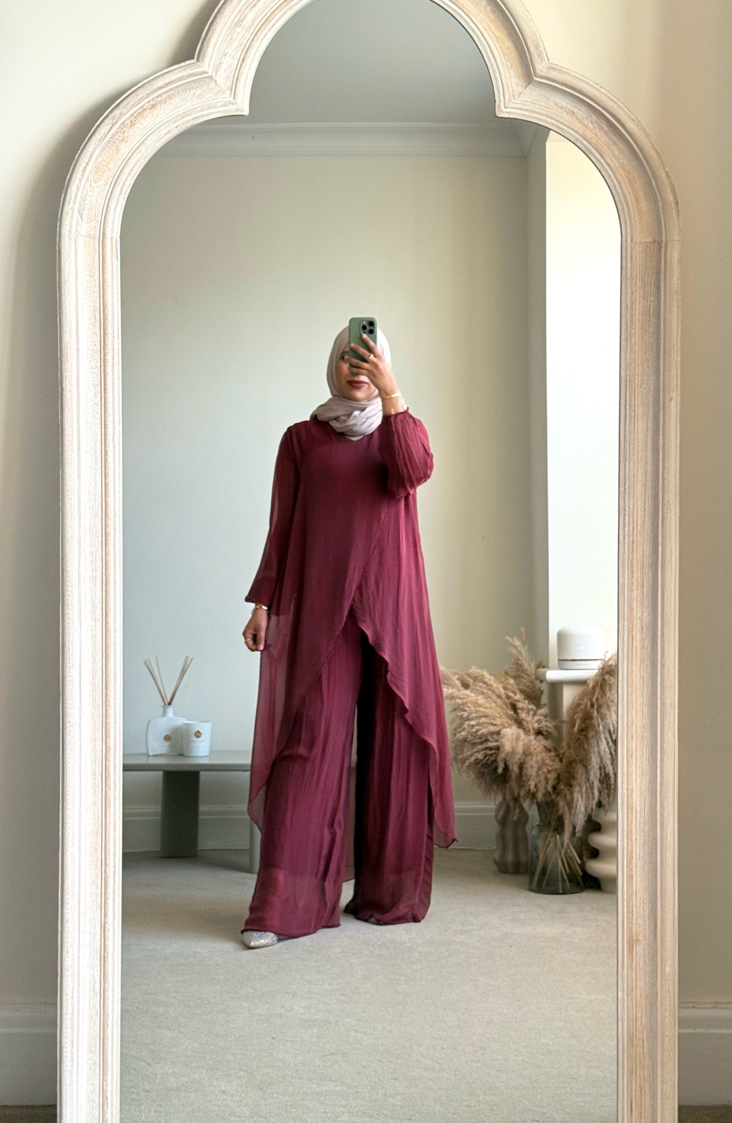 Ariana Long Co-ord Set - Maroon