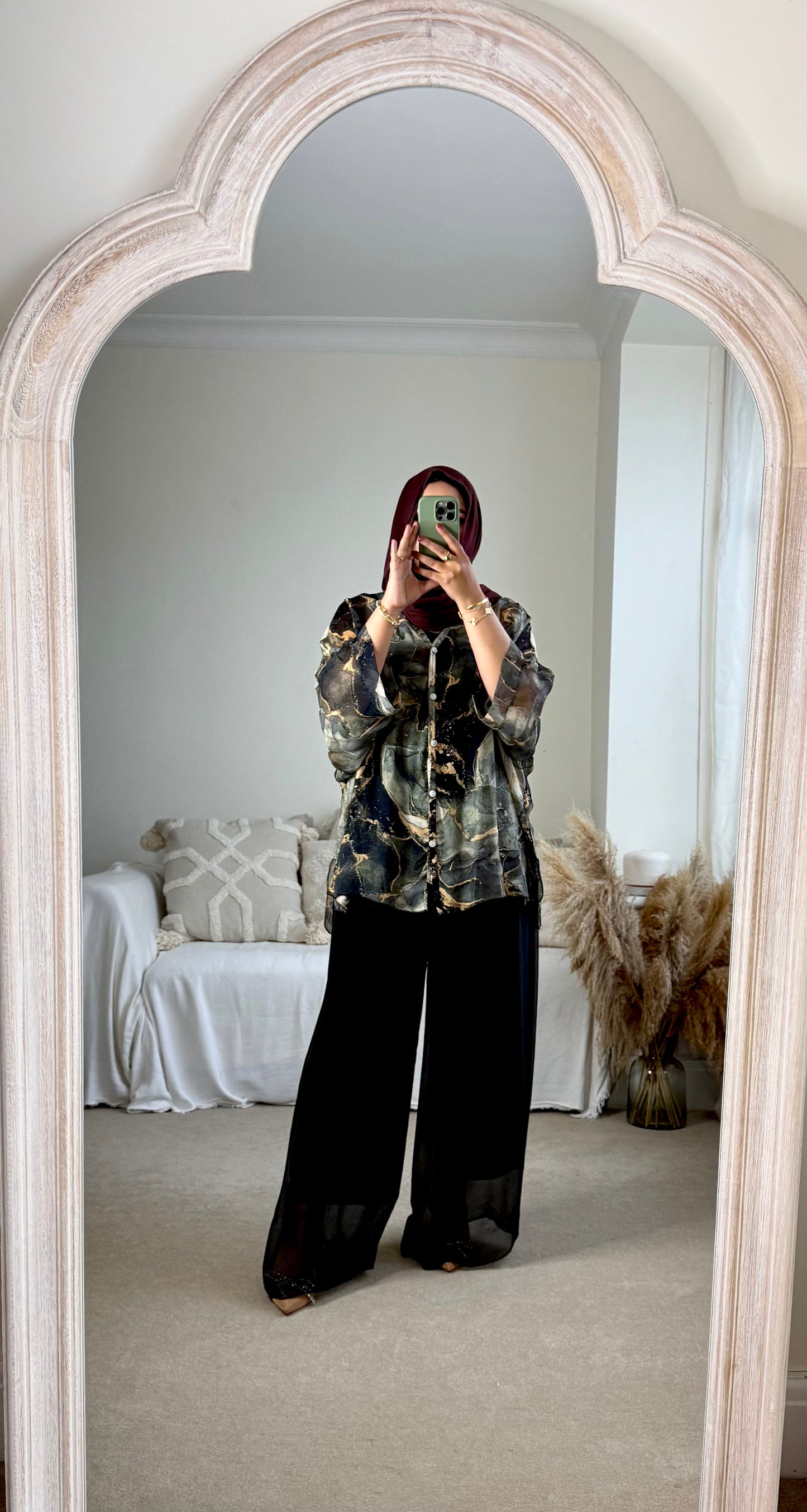 Ariana Co-ord set - Black Marble