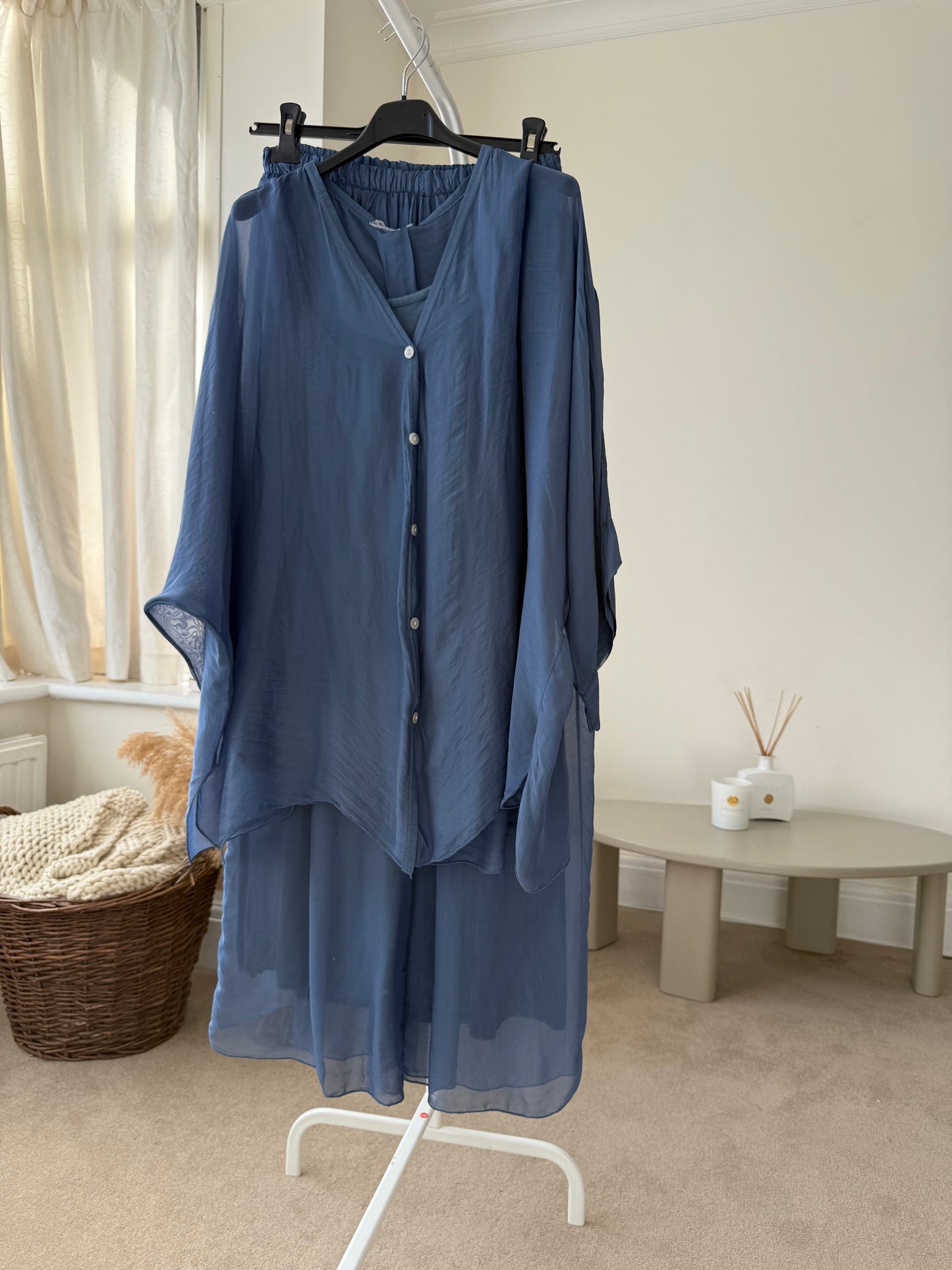 Ariana Shirt Co-ord - Blue