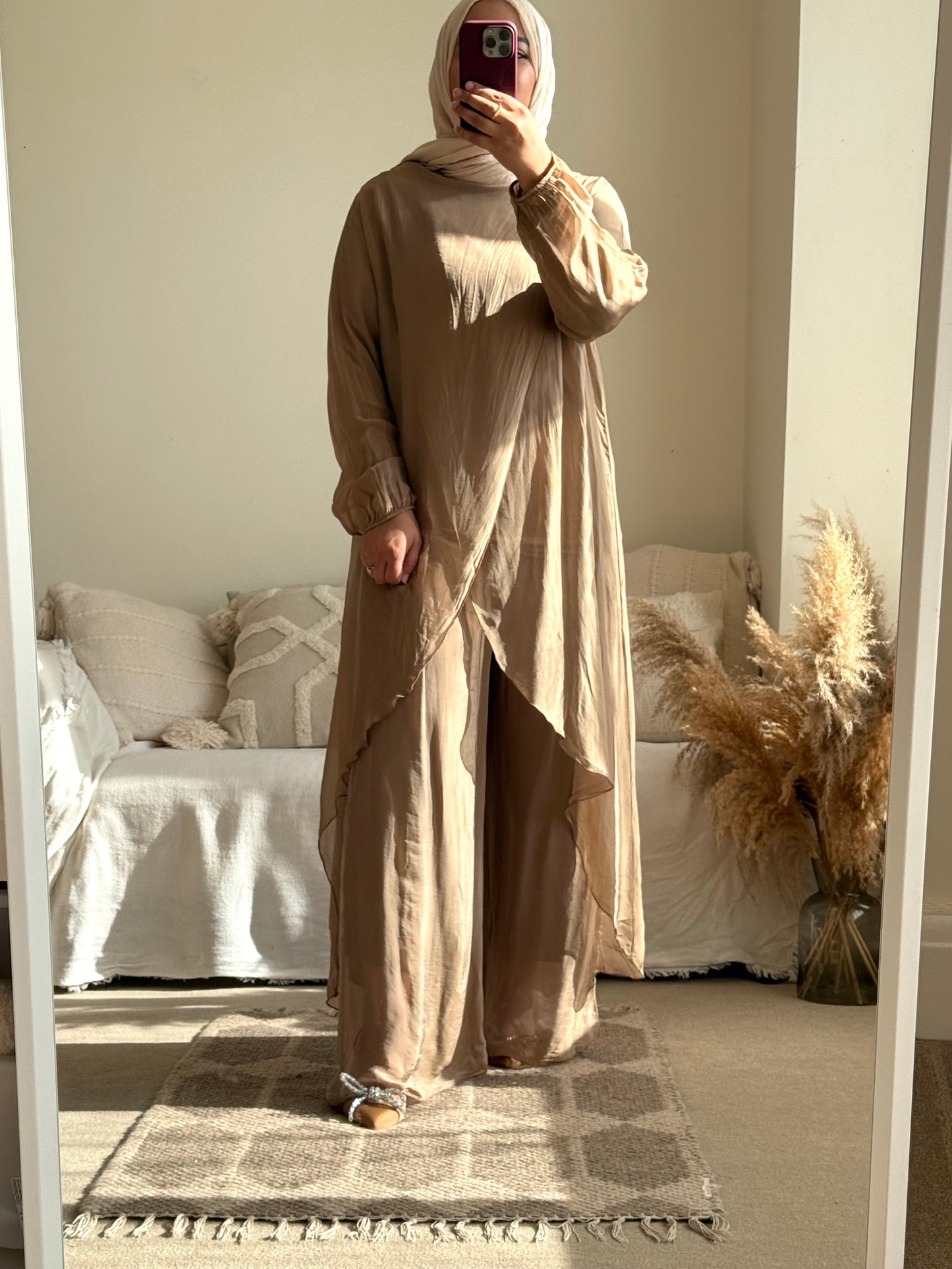 Ariana Long Co-ord Set - Beige
