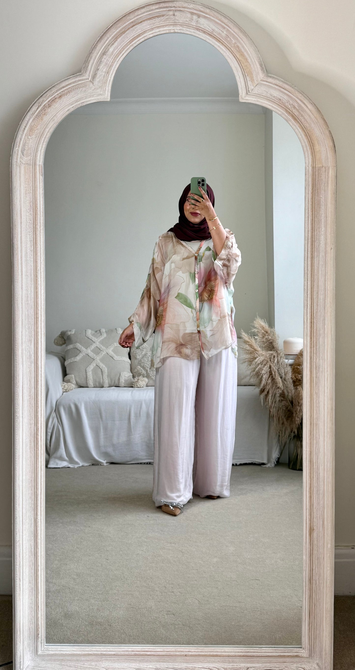 Ariana Floral Pink Shirt