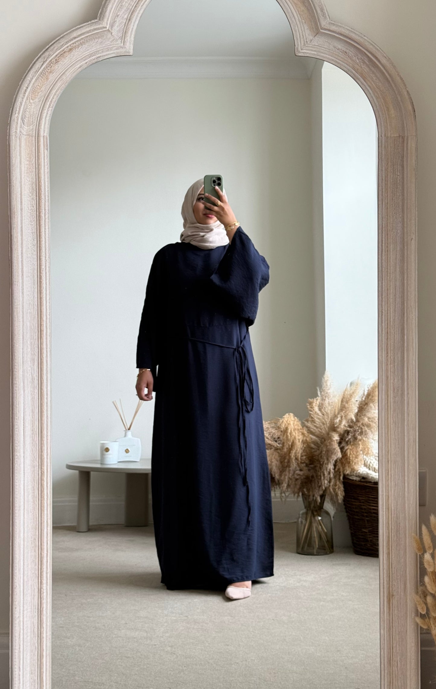 Linen look Maxi dress - Navy