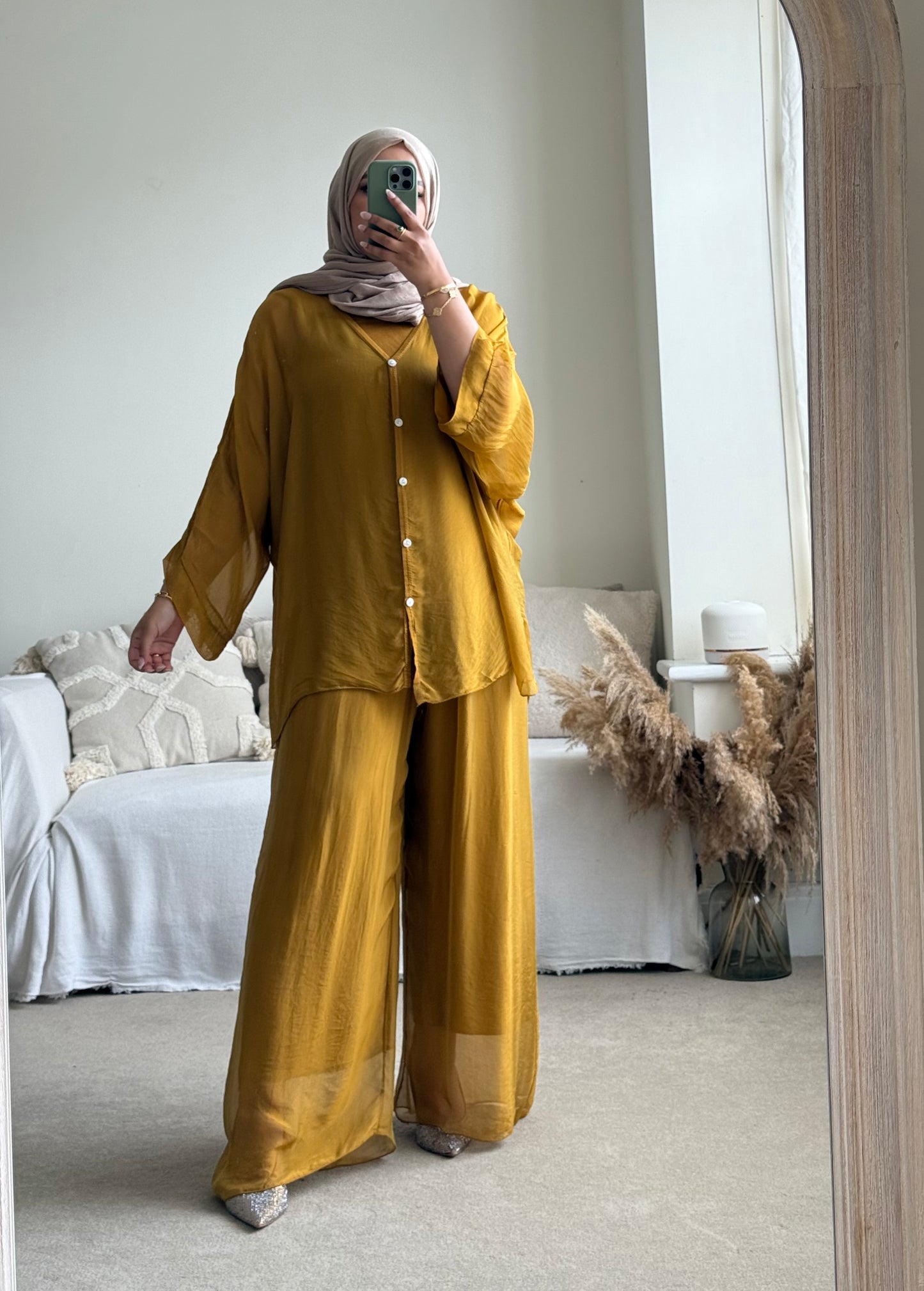 Ariana Shirt Co-ord - Mustard