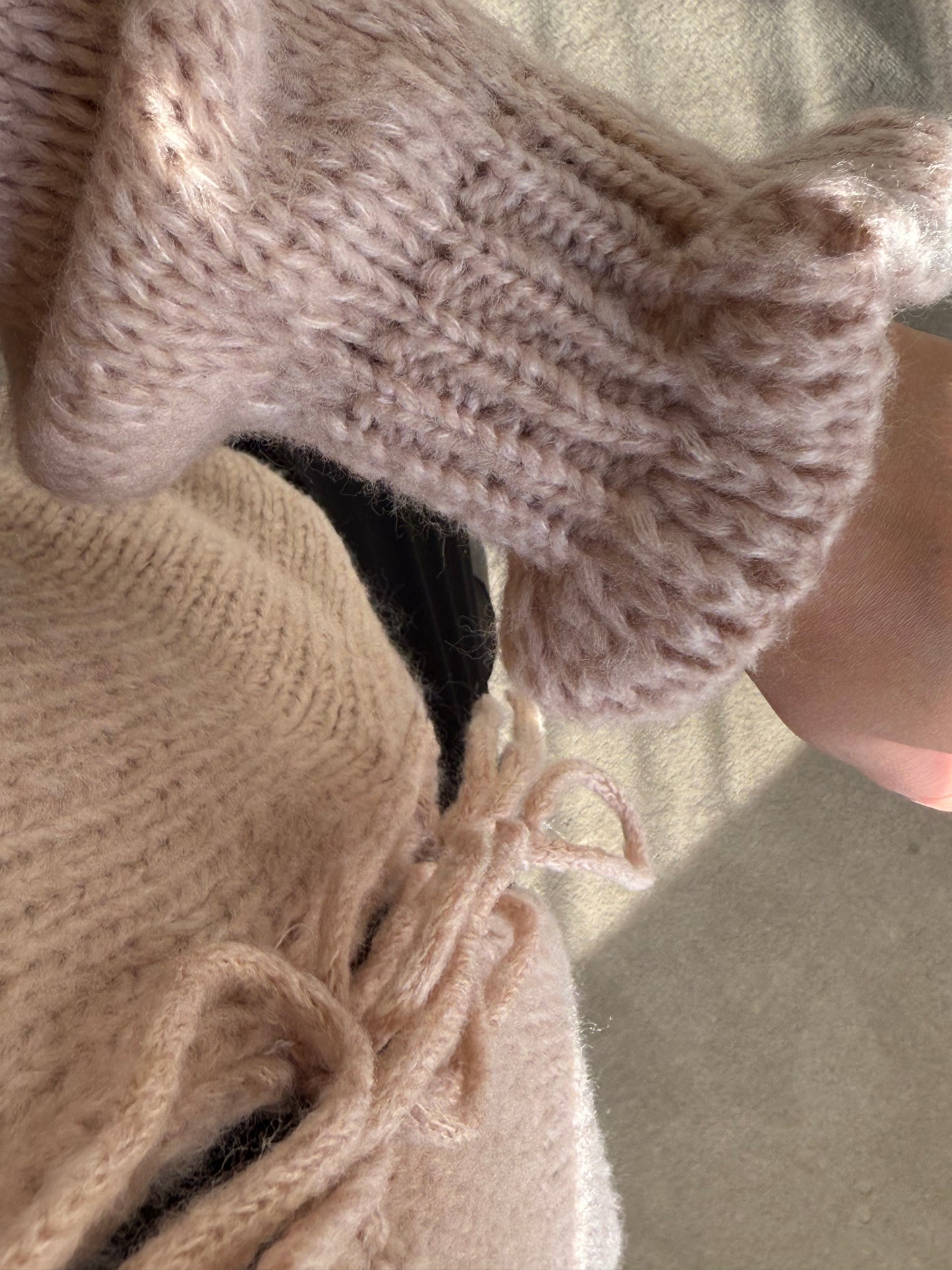 Soft Knit Bow Cardi - Pink
