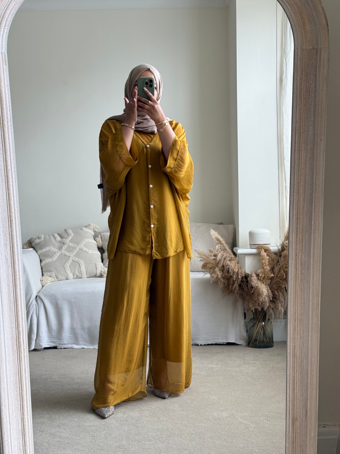 Ariana Shirt Co-ord - Mustard