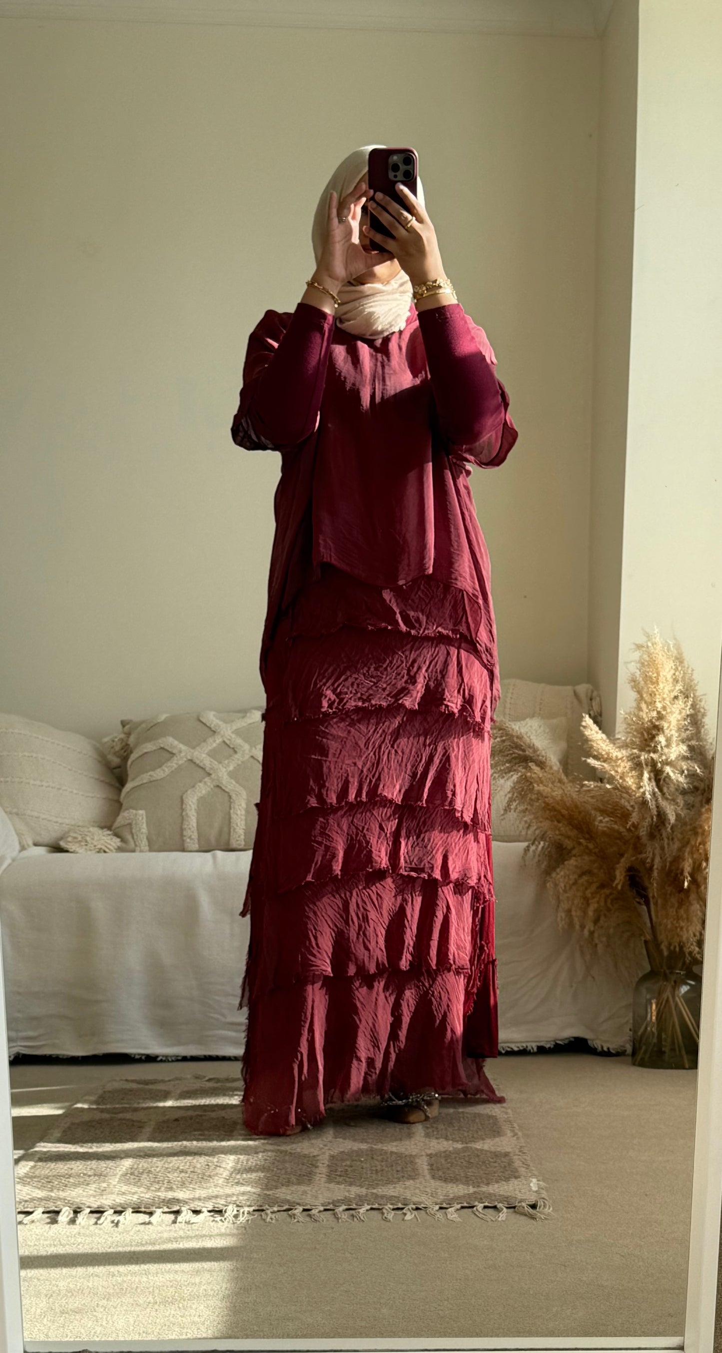 Ariana Dress - Deep Red