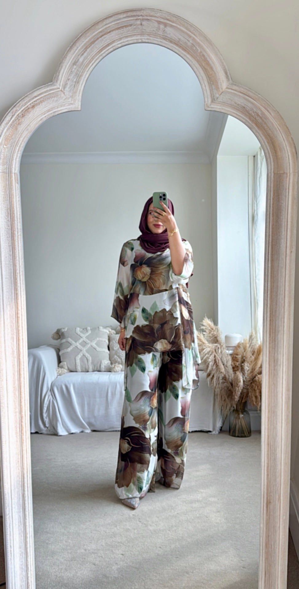 Ari Co-ord Set - Brown floral