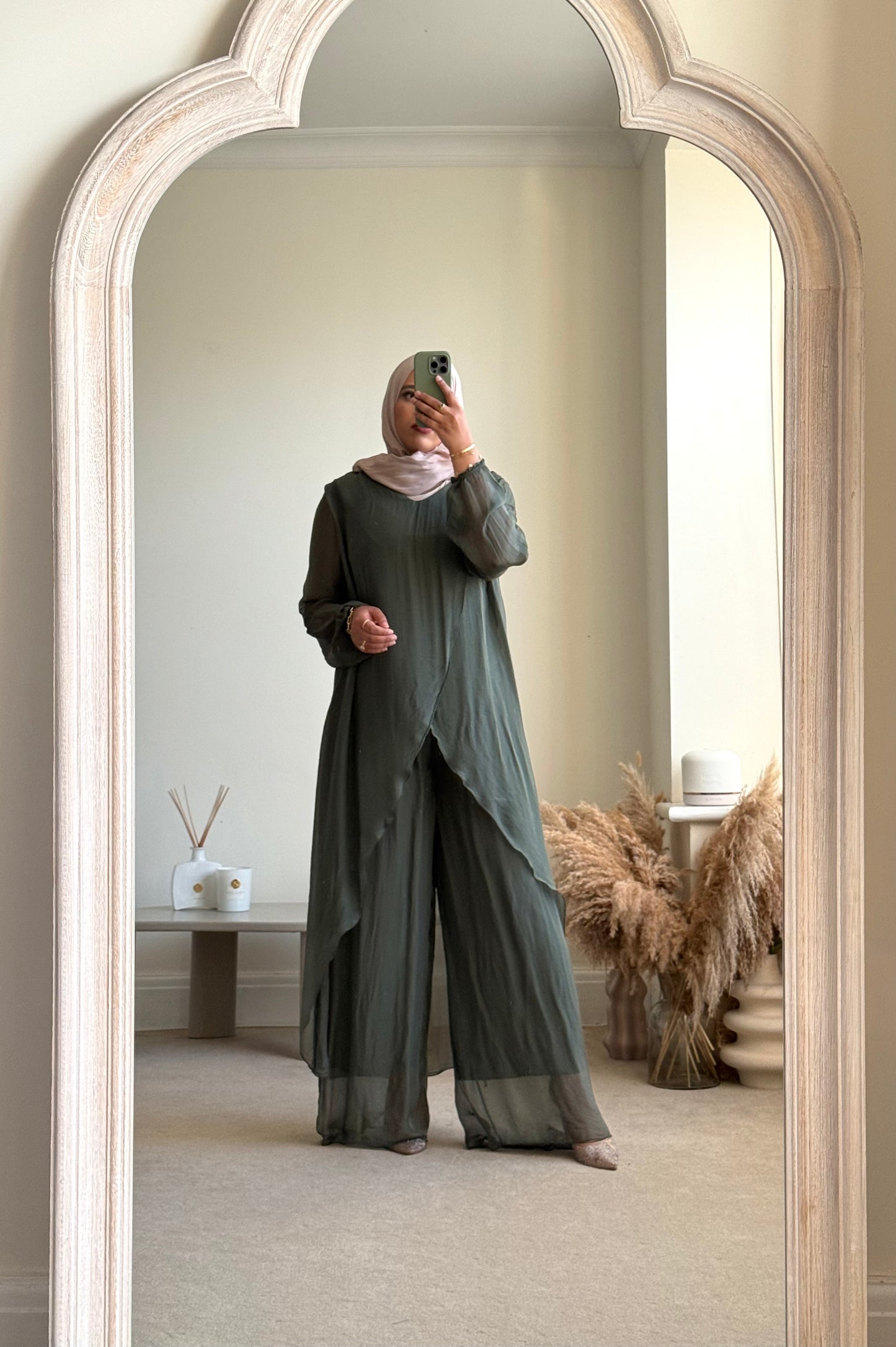 Ariana Long Co-ord Set - Khaki