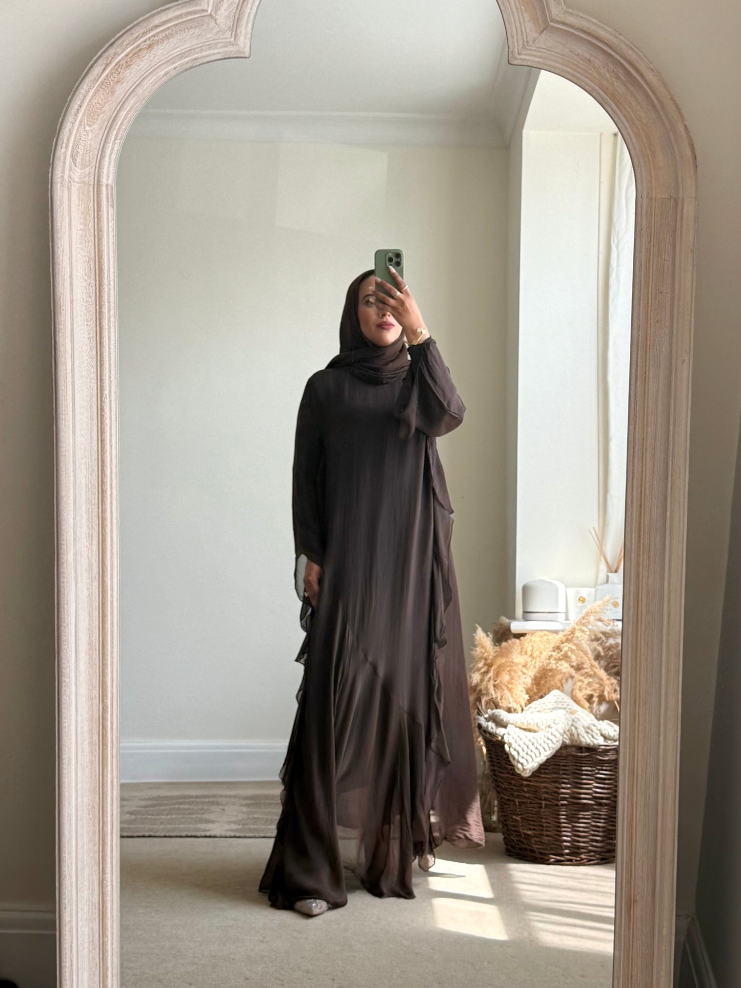 Farah Long Dress - Brown