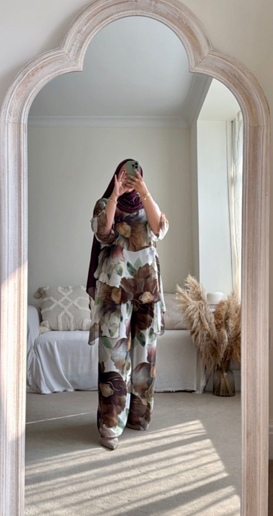 Ari Co-ord Set - Brown floral