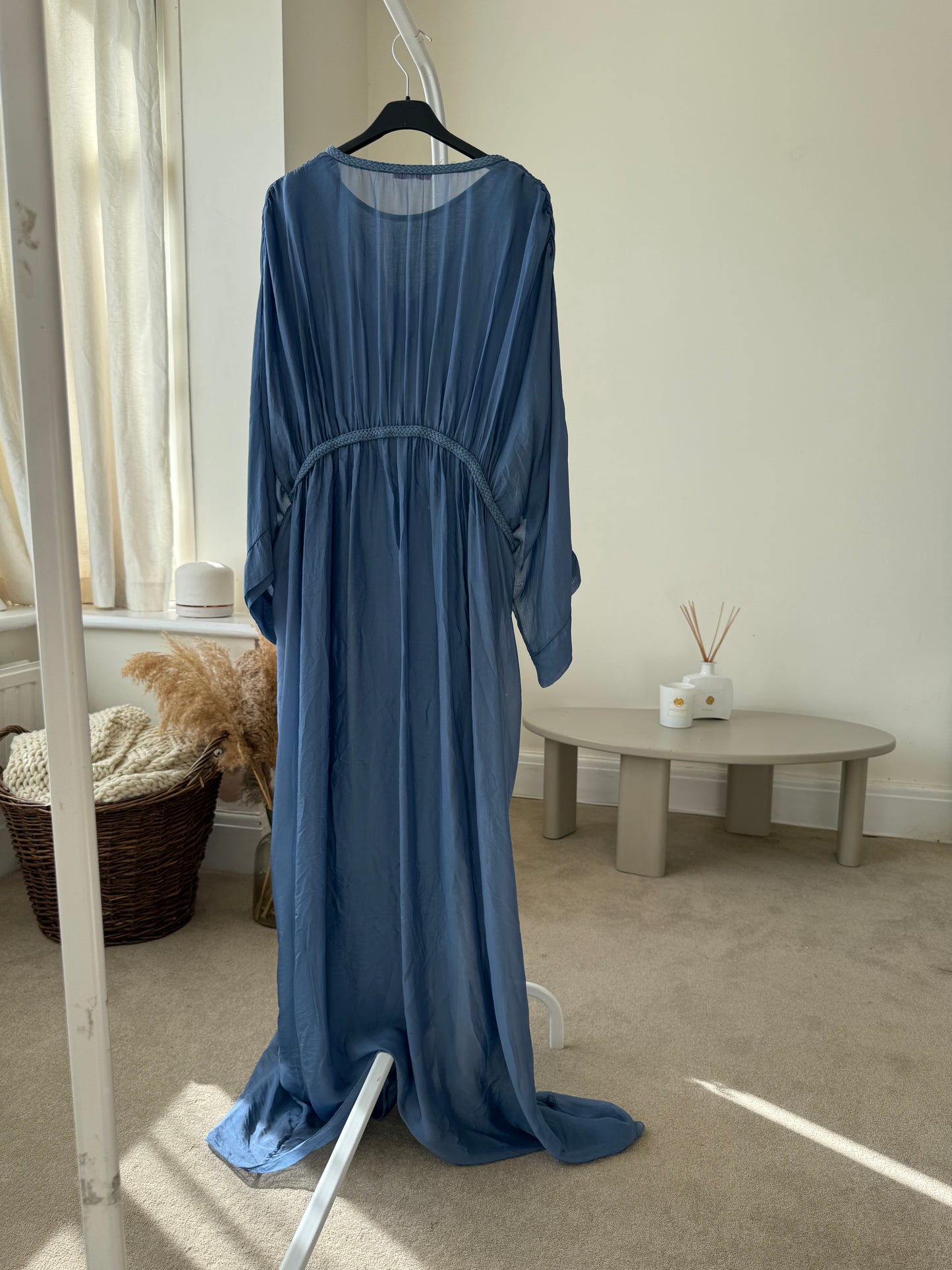 Sierra Silk Maxi Kaftan - Blue
