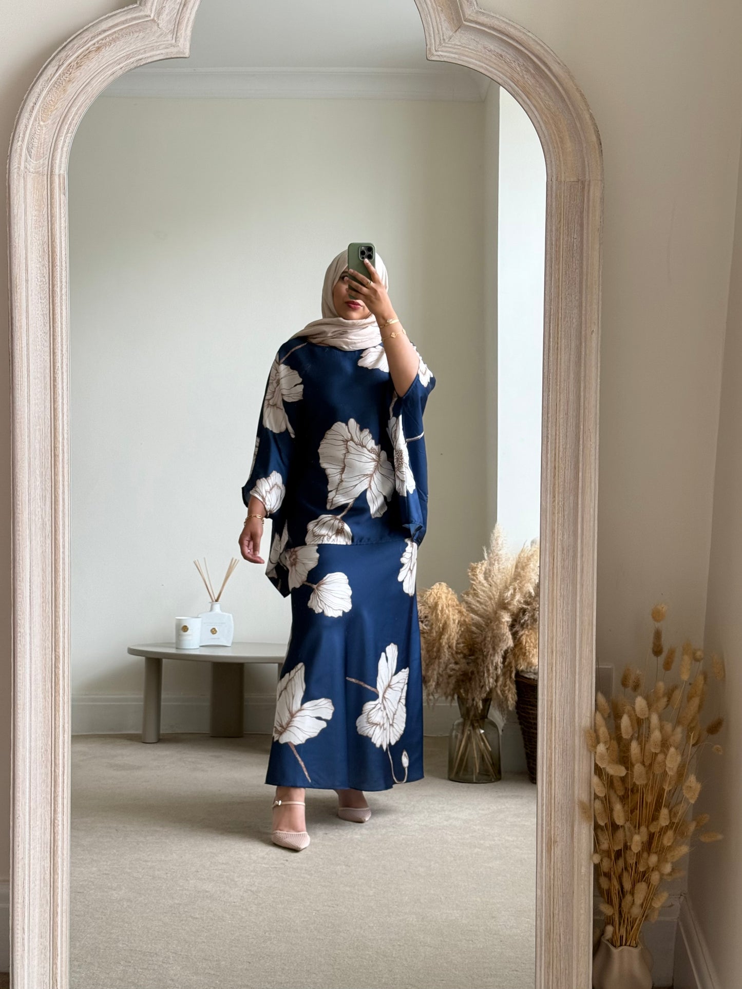 Nyla Skirt and Top Co ord set - Blue