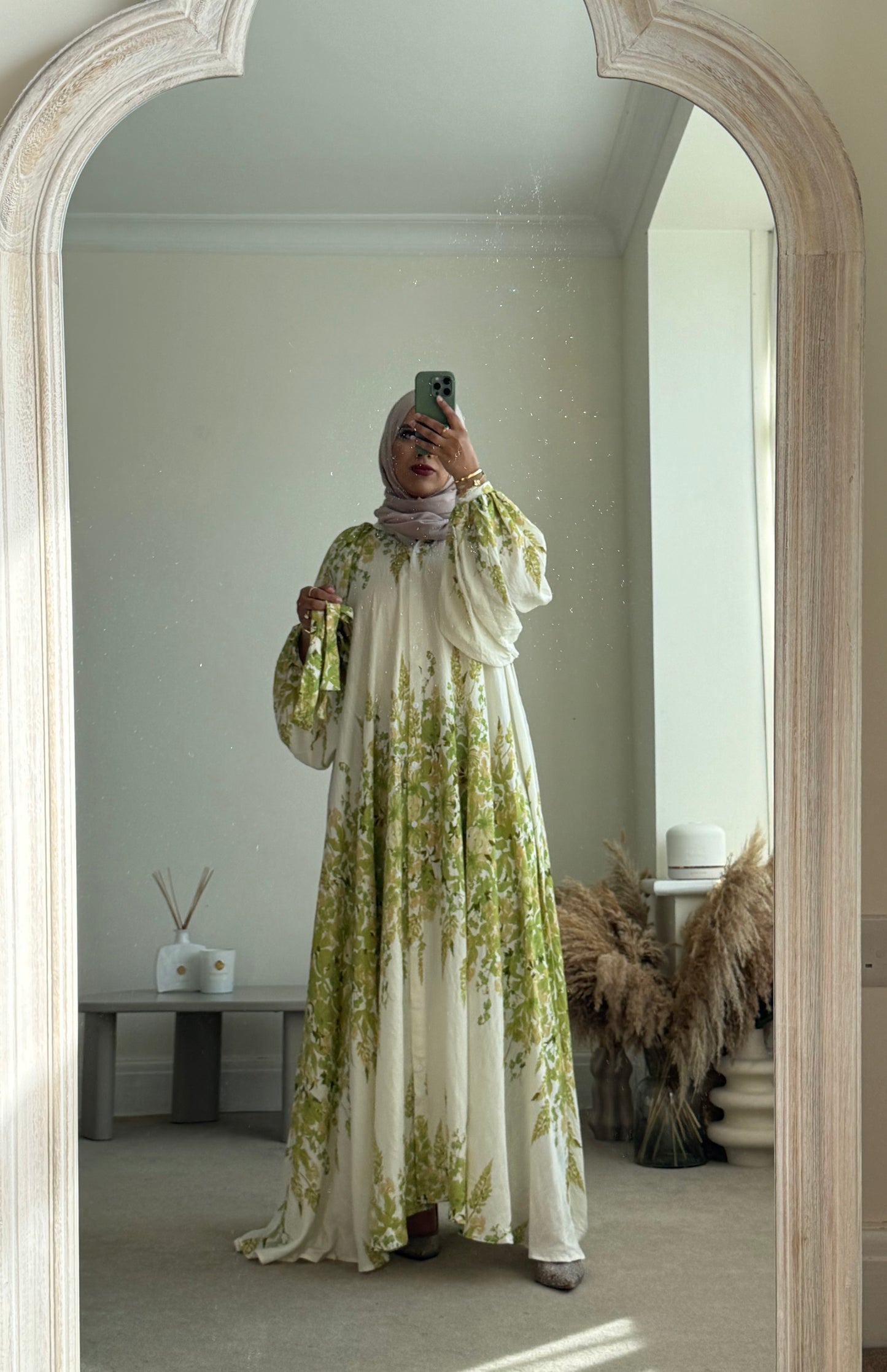 Delilah Floral Maxi Dress - Lime