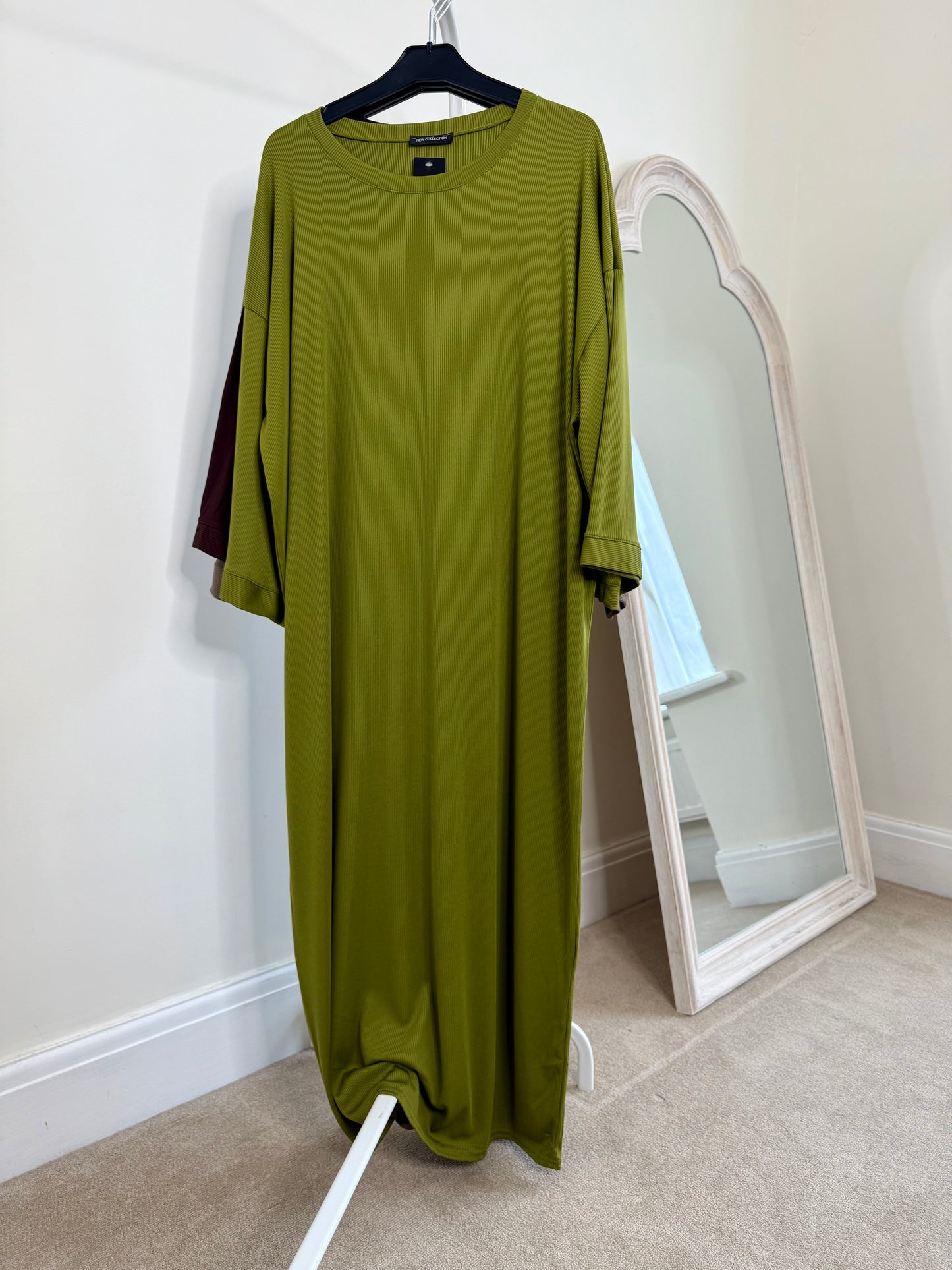 Summer Ribbed Dress - Lime