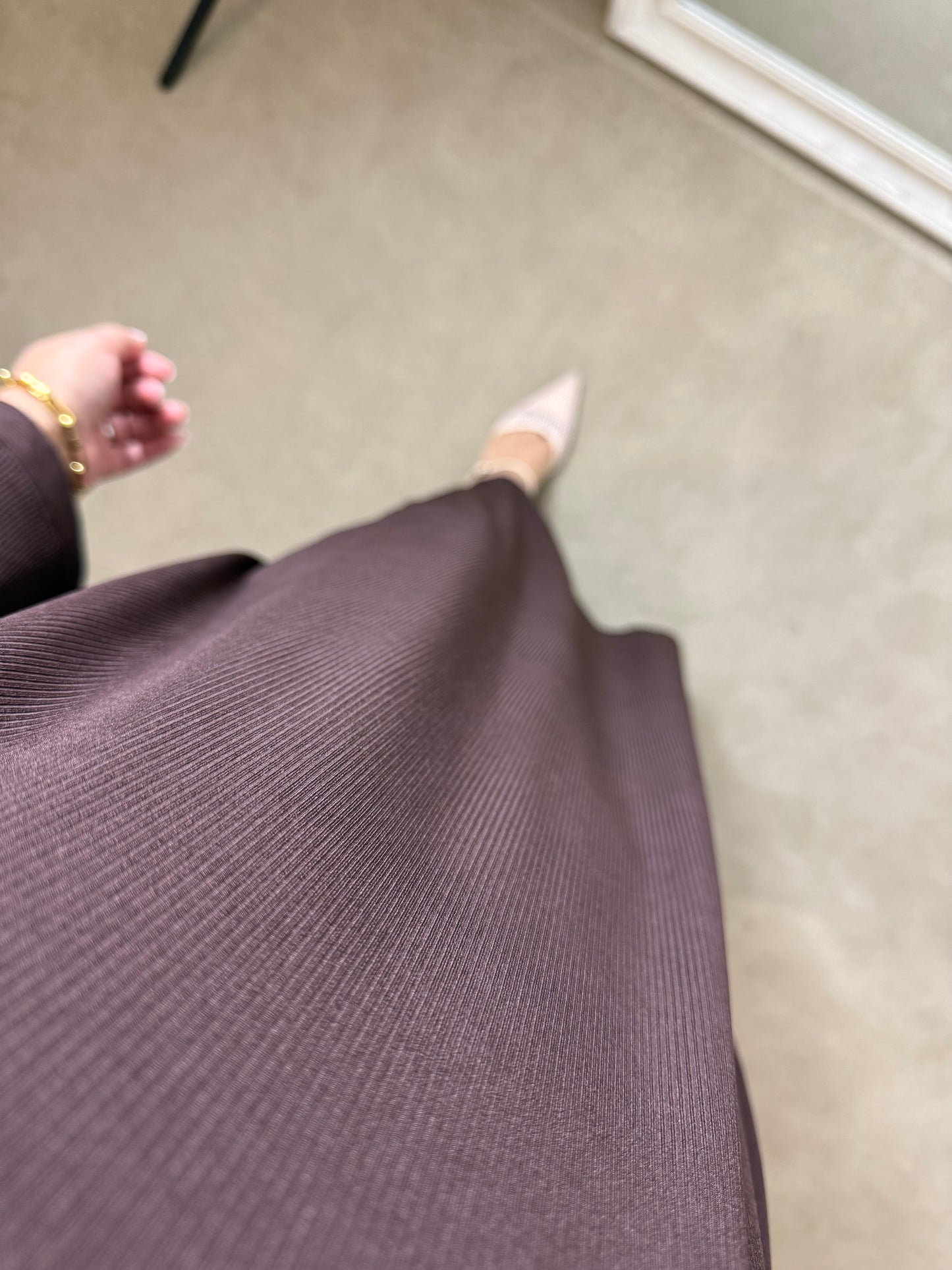 Summer Ribbed Dress - Brown