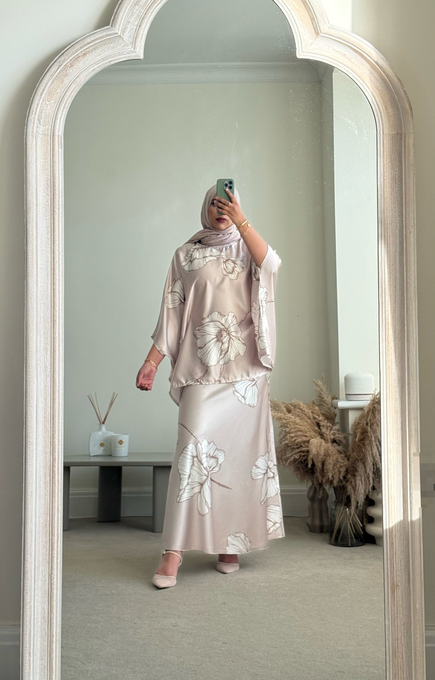 Nyla Skirt and Top Co ord set - Beige