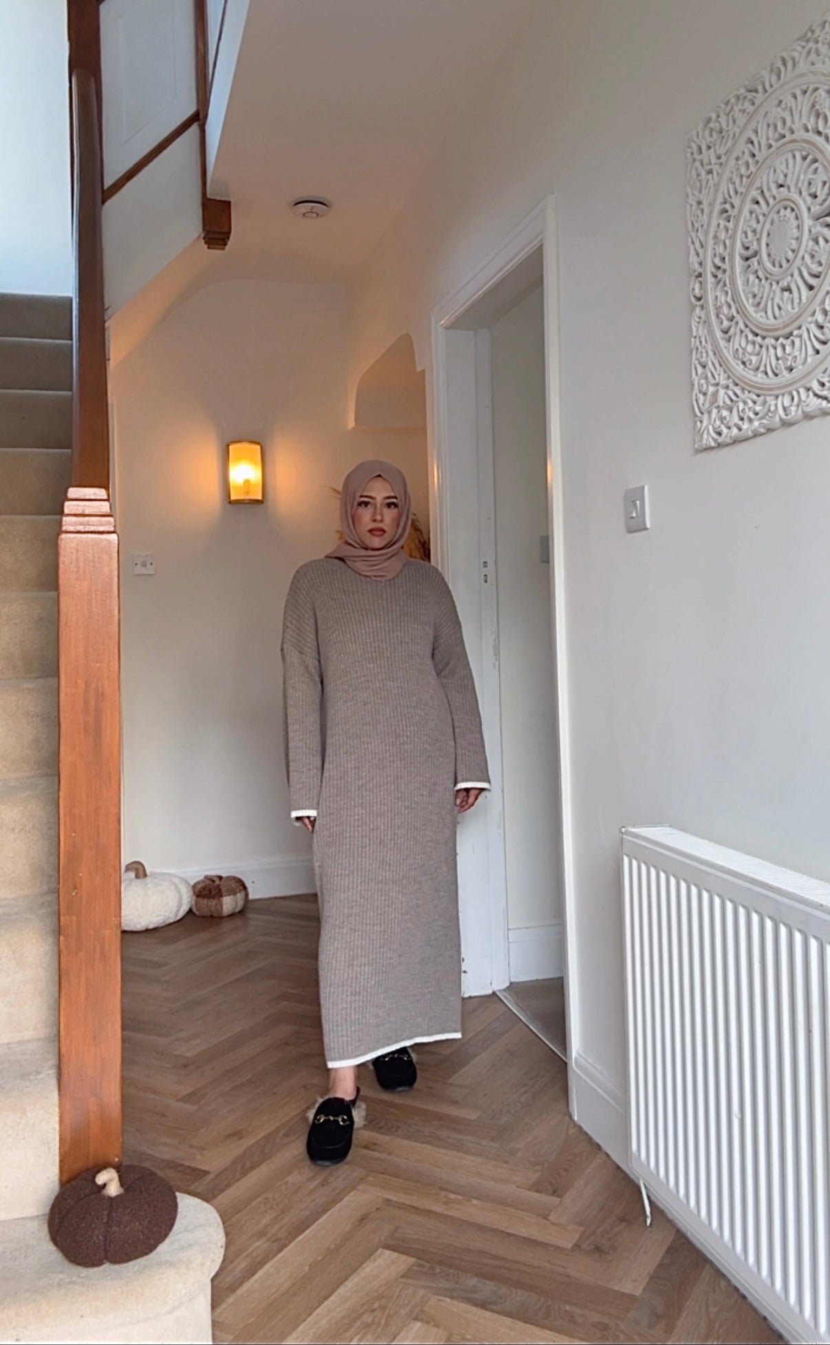 Hannah knit Dress - Taupe Grey