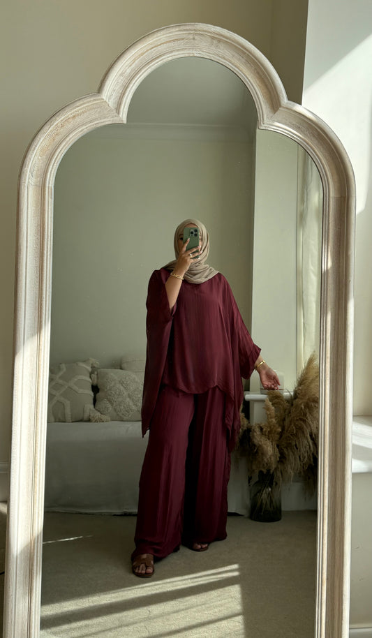 Ariana Co-ord - Burgandy