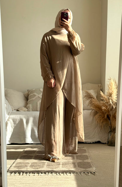 Ariana Long Co-ord Set - Beige