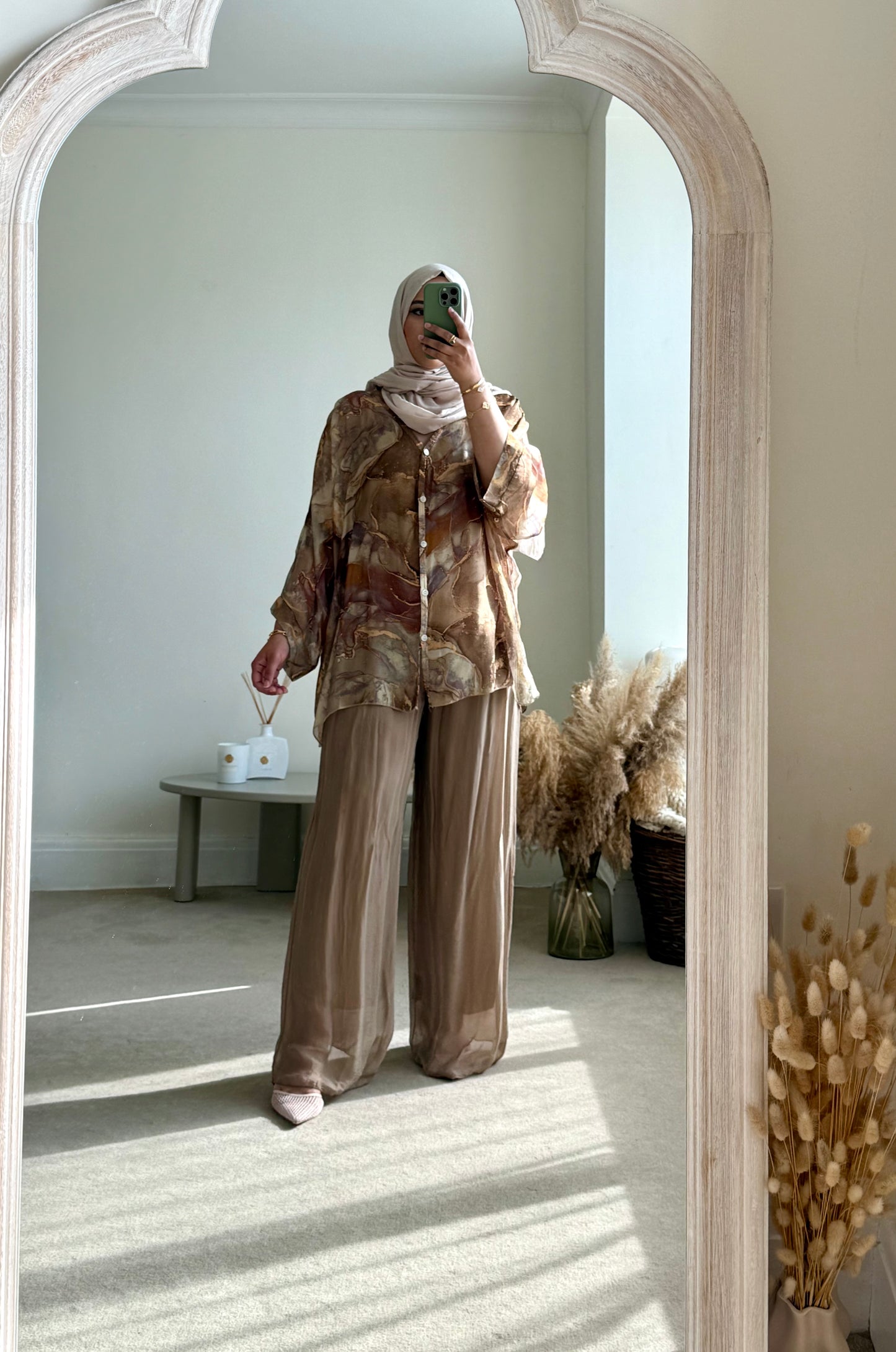 Ariana Co-ord set - Beige Marble