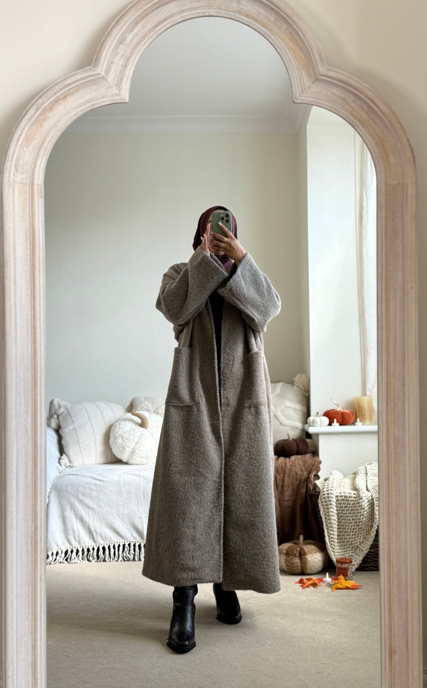 Soft Cosy Oversized Coatigan - Taupe