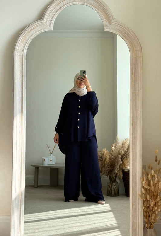 Hawa Co-ord Set - Navy