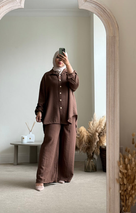 Hawa Co-ord Set - Chocolate