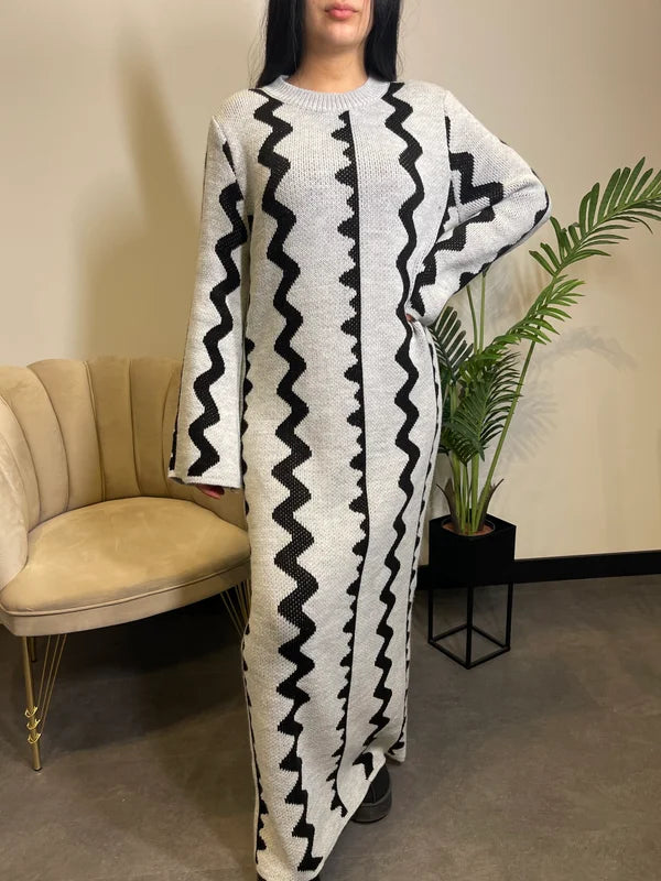 Sofia Knit Jumper Dress - Off White