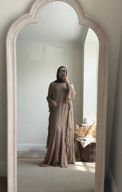 Farah Long Dress - camel beige