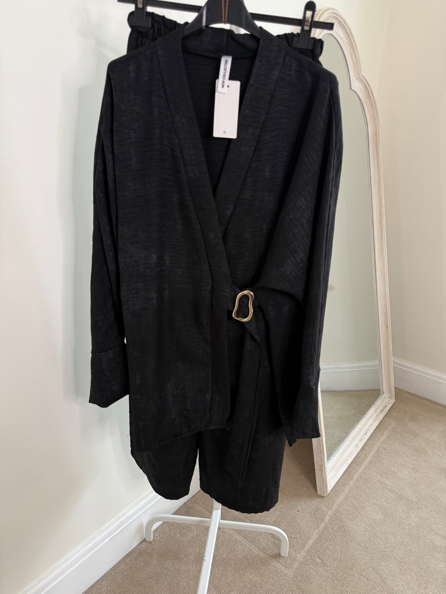 Nara Co-ord with Gold Buckle - Black