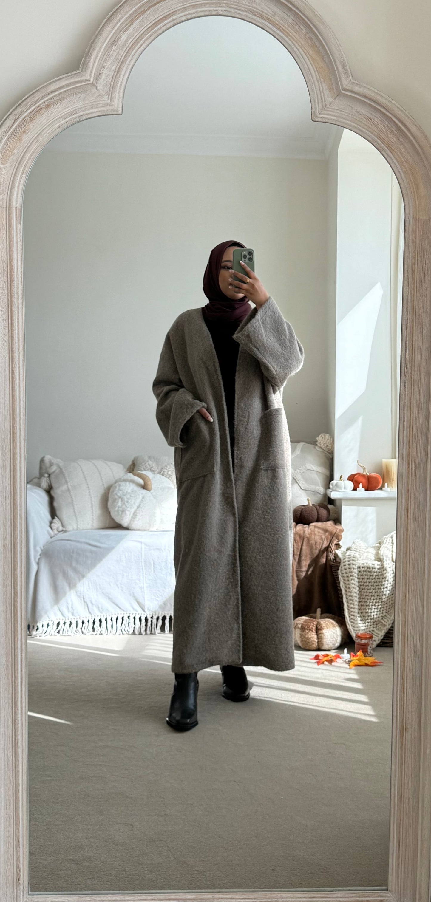Soft Cosy Oversized Coatigan - Taupe