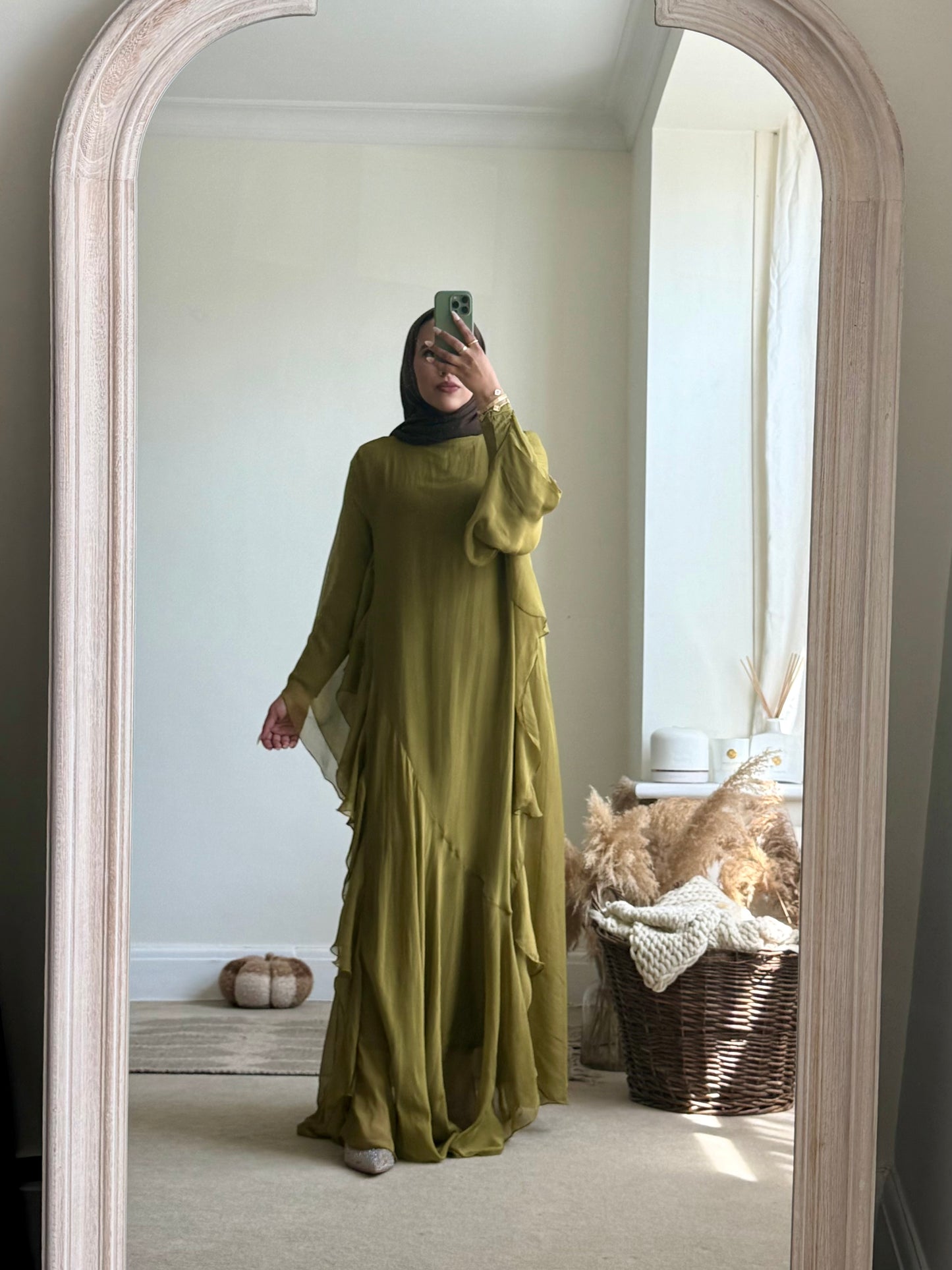 Farah Long Dress - Olive