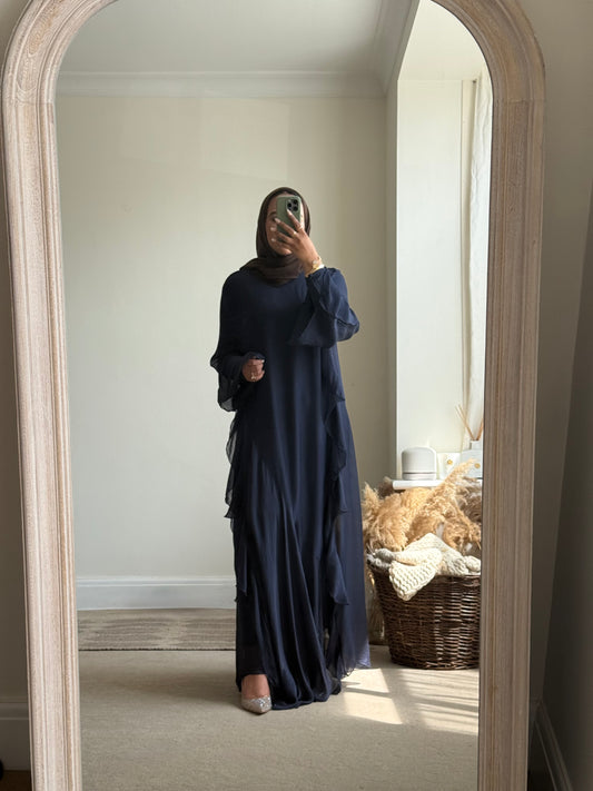 Farah Long Dress - Navy (special price - no returns)