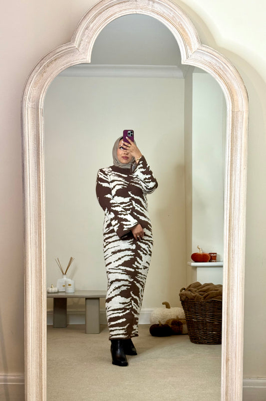 Zebra Knit Dress