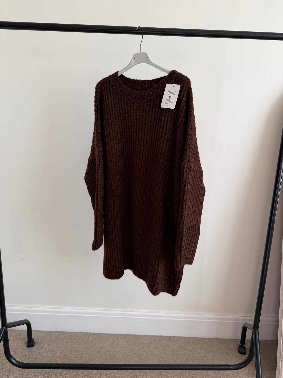 Mia Longline Knit - Chocolate