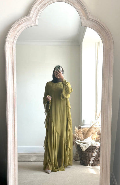 Farah Long Dress - Olive