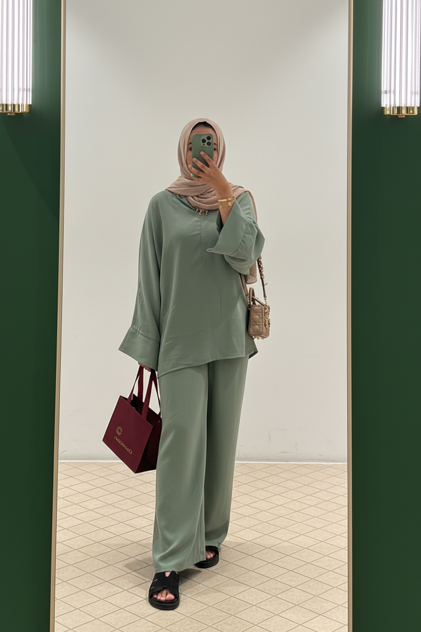 Dina co ord set sage