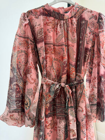 Lara Pink Paisley Dress