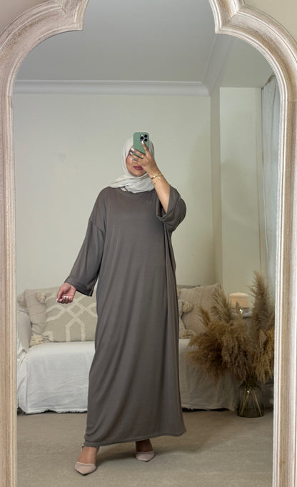 Summer Ribbed Dress - Grey
