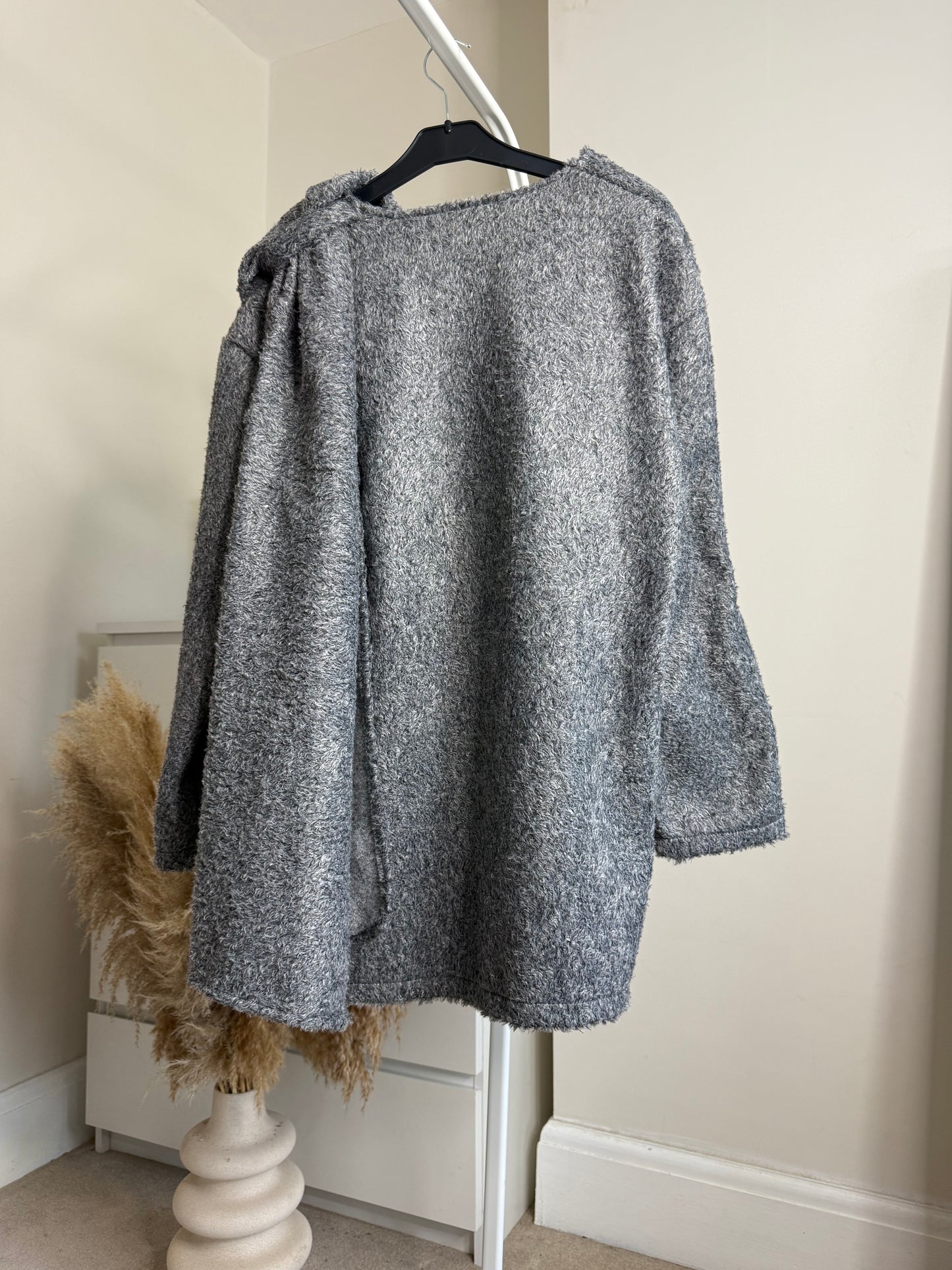 Sofia Jacket with Scarf - Grey