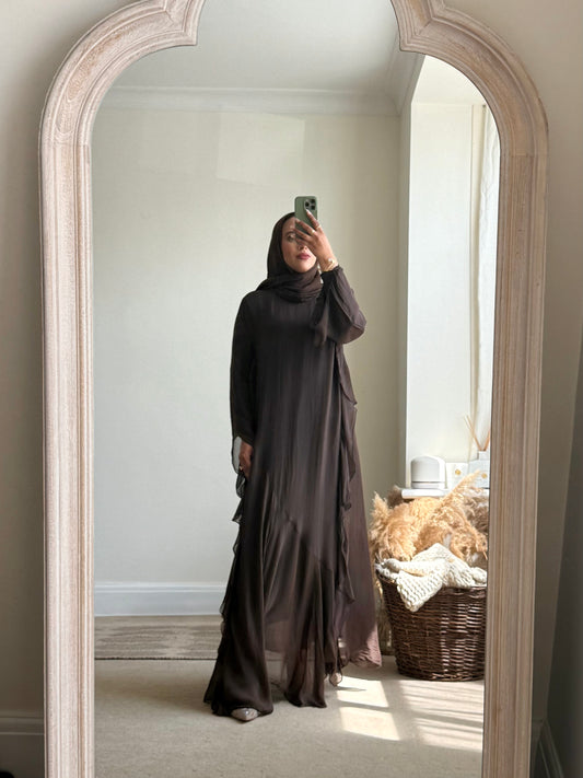 Farah Long Dress - Brown (special price - no returns)