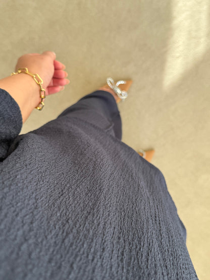 Sara Co ord set - textured lightweight- Navy