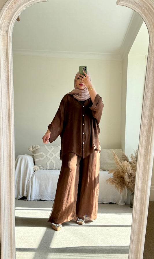 Ariana Co-ord - Chocolate Brown