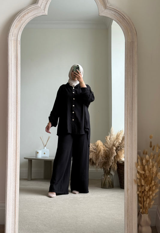 Hawa Co-ord Set - Black