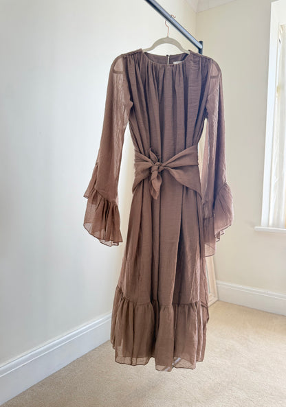 LIYA Brown Dress - petite girl friendly