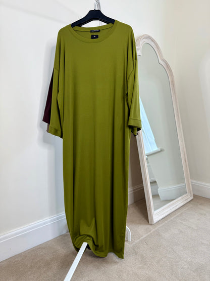 Summer Ribbed Dress - Lime