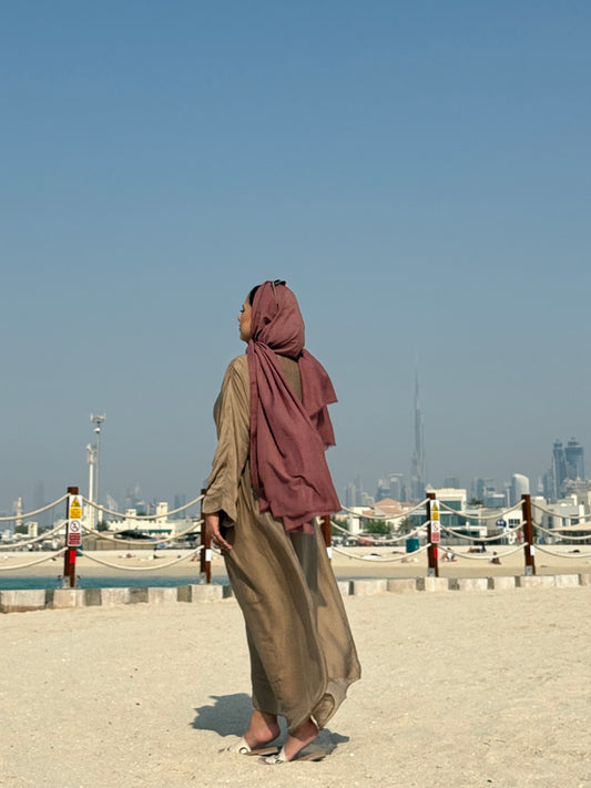 Sierra Silk Maxi Kaftan - Camel