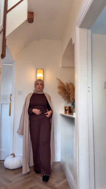 Soft Knit Co-ord - chocolate brown