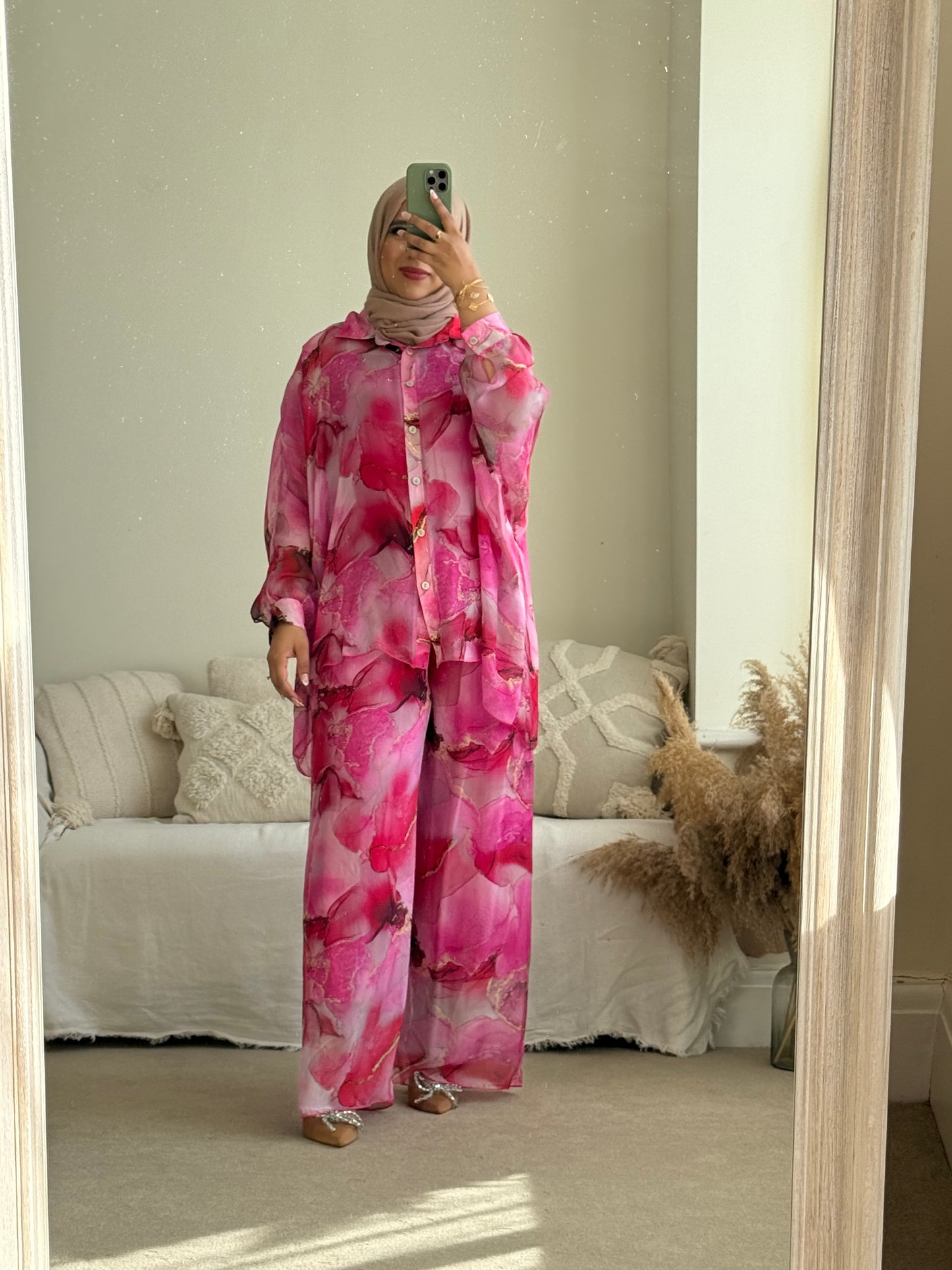 Ariana Co-ord - Pink Marble