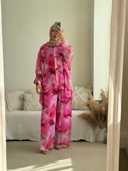 Ariana Co-ord - Pink Marble